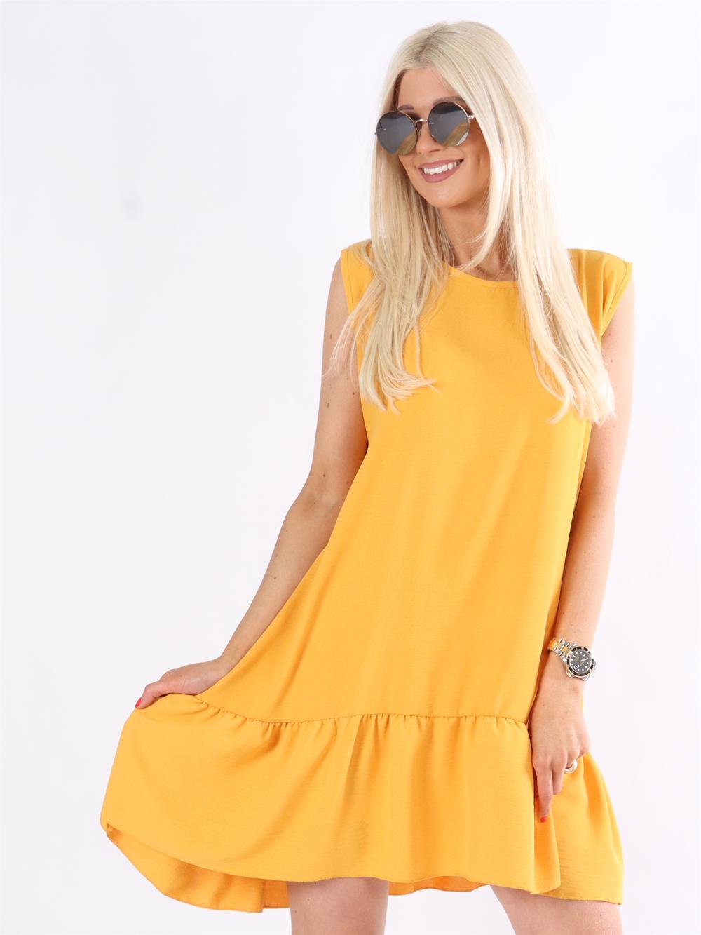 Manola - Klänning i lös passform med volang